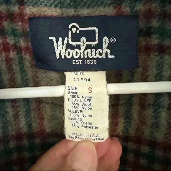 Vintage Woolrich Winter Coat Jacket Women’s Sz Small Zip Parka Puffer 4 Pockets - Picture 10 of 11